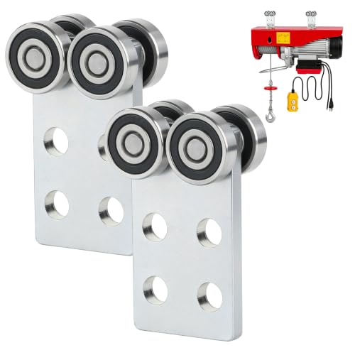4 Wheel Trolley Assembly Rollers.Bearing Trolley Assembly.The top of the Trolley has Room for Set Screws, Allowing the use of a 1-5/8" high Strut Channel or Higher Metal Strut Channel. - style: B-4Wheel Trolley 2pcs