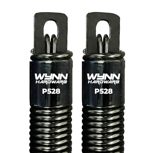 (P528) 28 in. Plug-End Extension Spring (0.207 in. No. 5 Wire) | Fix and Replace Garage Door Plug End Extension Springs Hardware Repair | Carbon Steel (1 Pair) - size: P528