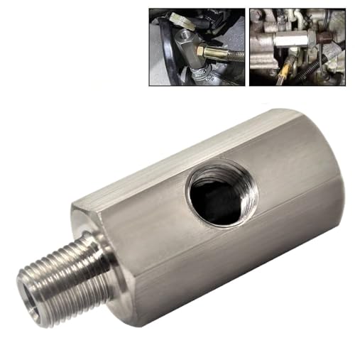 YSIL 1/8 NPT with 1/8 NPT Tee Oil Pressure Sensor Adapter Stainless Steel