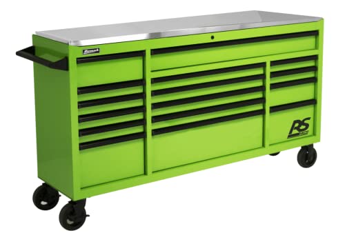 Homak 72” Roller Cabinet w/Stainless Steel Top RS Pro Workstation (Monster Green) - color: Monster Green