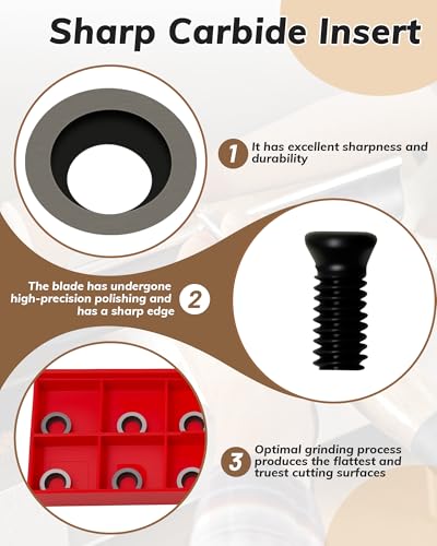 10Pcs 8.9mm Round Carbide Inserts, Indexable Replacement Cutters Inserts - size: 8.9mm