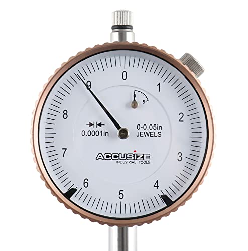 Accusize Industrial Tools Agd2 Style 0-0.05'' by 0.0001'' Dial Indicator with Lug Back, P900-S097 - size: 0-0.05" x 0.0001"