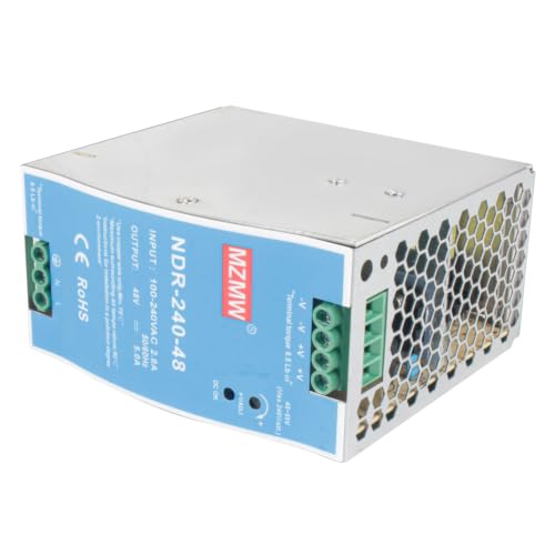 CNCTOPBAOS NDR 240W 48V DC 5A Industrial DIN Rail Switching Power Supply - style: NDR-240-48