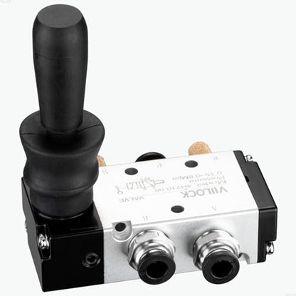 4H210-08 Hand Lever Valve 5 Way 2 Position 1/4"NPT for Air Cylinder - size: 1/4"NPT, style: 5 Way 2 Position