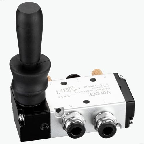 4H210-08 Hand Lever Valve 5 Way 2 Position 1/4"NPT for Air Cylinder - size: 1/4"NPT, style: 5 Way 2 Position