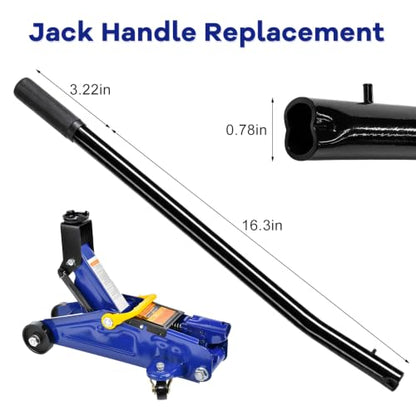 2.5 Ton Jack Handle Replacement, Horizontal Hydraulic Jack Handle Replacement Kit with Gloves, Anti-Slip Grip Steel Jack Lifting Handles for Most Vehicles, Car Accessories (Black) - color: Black, 2.5 Ton