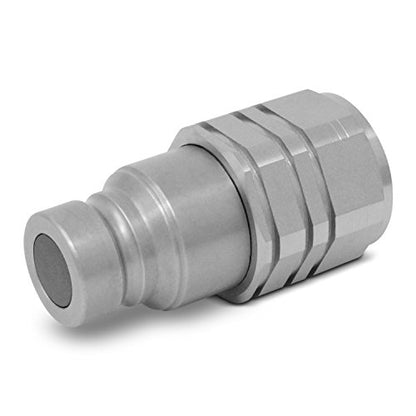Summit Hydraulics 1/2" Skid Steer Flat Face Hydraulic Quick Connect Couplers/Couplings Set w/Dust Caps, 2 Sets - size: 2 Set