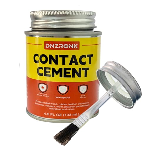 Contact Cement Adhesive 4.5 Oz, Professional Neoprene Contact Adhesive, Strong Bonding for Woodworking, Leather, Repairs and Crafts, Heat-Resistant, Quick-Drying