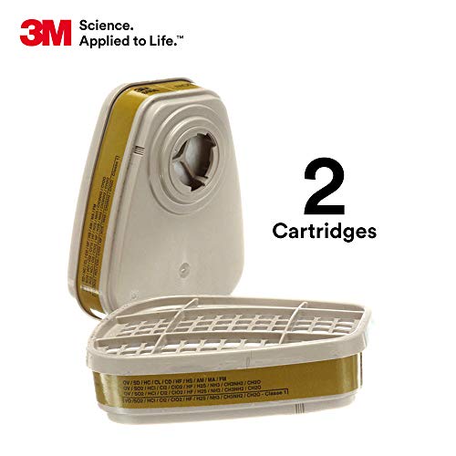 3M Respirator Cartridge 6006, NIOSH Approved, 1 Pair