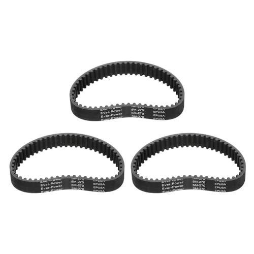 uxcell 3pcs HTD-5M Rubber Timing Belt 54 Teeth, 270mm Pitch Length x 15mm Width x 3.6mm Height, Closed Loop Pulley Timing Belt - size: 270mm
