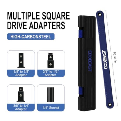 3/8 inch Pro Offset Extension Wrench Impact Wrench Extender Tool Socket Set - color: Blue, size: 16.34inch