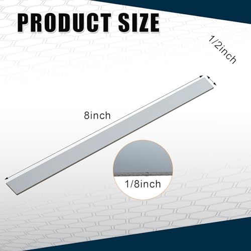 Yaocom 2 Pcs 304 Stainless Steel Flat Bar, 8" L,1-1/2" W,1/8" T - size: 8" L,1-1/2" W,1/8" T