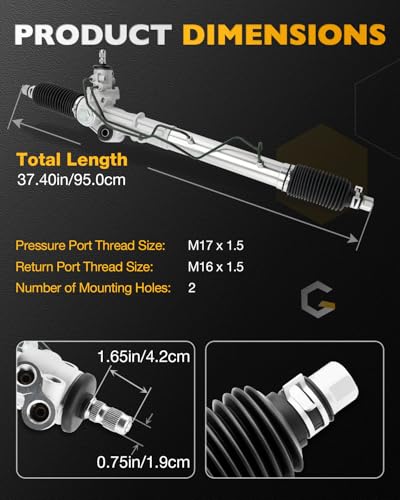 Power Steering Rack & Pinion, Fit for 96-04 Toyota Tacoma 2.4 2.7 3.4 L - size: 96-04 Toyota Tacoma & 96-02 4Runner