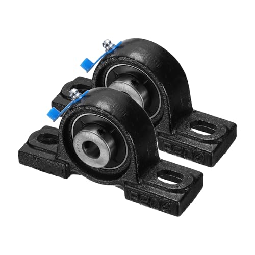 uxcell 2pcs UCP201 Pillow Block Bearings 12mm Bore Bearing Units Cast Steel Flange Mounted Bearing Housing - size: UCP201 ID 12mm