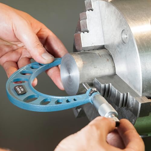 HFS(R) 4-5" Outside Micrometer with 0.0001" Accuracy, Carbide Anvil and Laser-Etched Scale - size: 4-5"x0.0001", style: Classic Ratchet