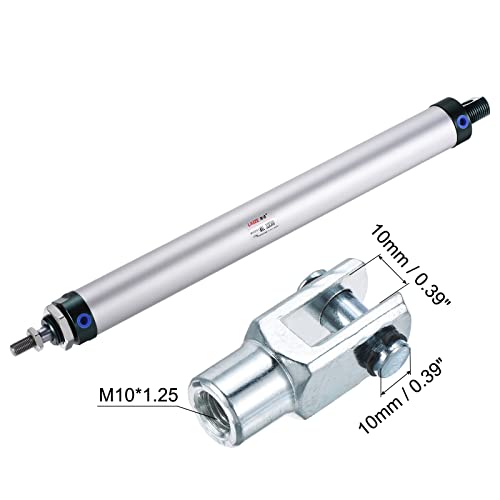 MECCANIXITY Pneumatic Air Cylinder Double Action MAL32X300 32mm Bore 300mm Stroke with Y Connector and 4Pcs Quick Fitting Set - size: 32X300 mm