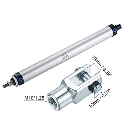 MECCANIXITY Pneumatic Air Cylinder Double Action MAL32X300 32mm Bore 300mm Stroke with Y Connector and 4Pcs Quick Fitting Set - size: 32X300 mm