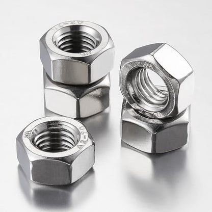 Wensilon 8#32 304 Stainless Steel Hex-Nuts (200pcs) - size: 8#32