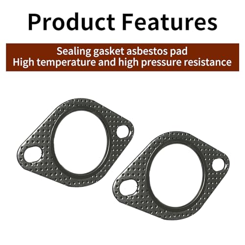 2 PCS Car Exhaust Gasket,2 Inch Reinforced High Temperature Gasket Exhaust Flange Gasket Car Accessories,Exhaust Flange Gasket for Most Cars Trucks (2 in) - size: 2 In