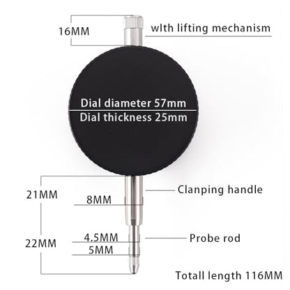 Digital Dial Indicator 0.001mm/0.00005inch 0-12.7mm Test Range - style: 0.001mm