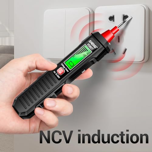 ST181 Clamp Meter with VD807 Non Contact Voltage Tester Measures AC Current, AC/DC Voltage,Capacitance, Resistance, Diodes, Continuity Frequency Backlight Electrican Tools,Pocket-Sized Pen Test