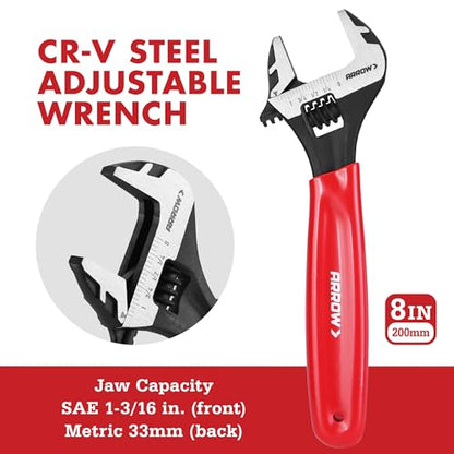 ARROW 8PCS Pliers & Wrench Set, Portable Rolling Bag With Handle