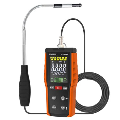 BTMETER BT-9000F Hot Wire Anemometer CFM Handheld Wind Speed Meter Gauges - color: Orange