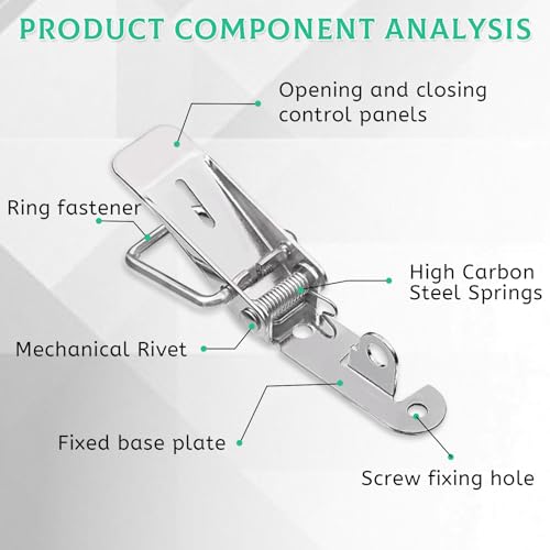 10 PCS Stainless Steel 90 Degree Spring Toggle Lock
