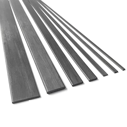 Carbon Fiber Board: Length: 500mm, Thickness: 1mm, Width: 4mm; (20 PCS)