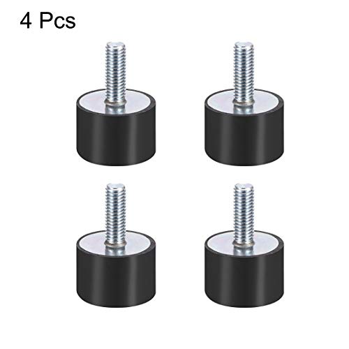 uxcell M8 Male Female Rubber Mounts, Shock Absorber, for Motor Generator Compressor Garage Reverse Osmosis Pump Impact Air Generator Car Bobbins, D30mmxH20mm 4pcs - size: M8*23 D30*H20