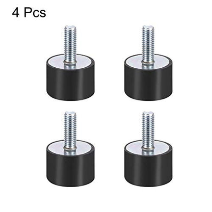 uxcell M8 Male Female Rubber Mounts, Shock Absorber, for Motor Generator Compressor Garage Reverse Osmosis Pump Impact Air Generator Car Bobbins, D30mmxH20mm 4pcs - size: M8*23 D30*H20