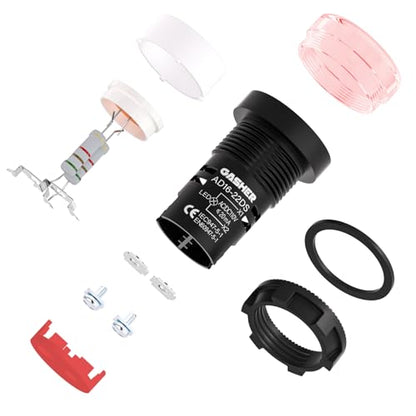 GASHER 10PCS 110V 20mA Energy Saving Indicator Light Red - color: Red