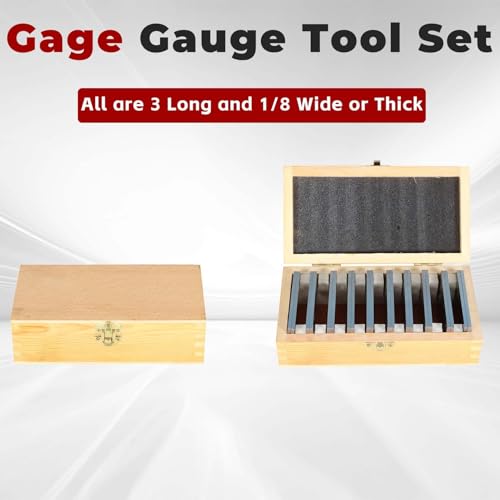 findmall 10 Pair 1/8 x 3 Accuracy Parallel Block Set .0002 Hardened Gage Gauge Tool Set, Wooden Boxes and Plastic Boxes - size: 10 Pair 1/8 x 3