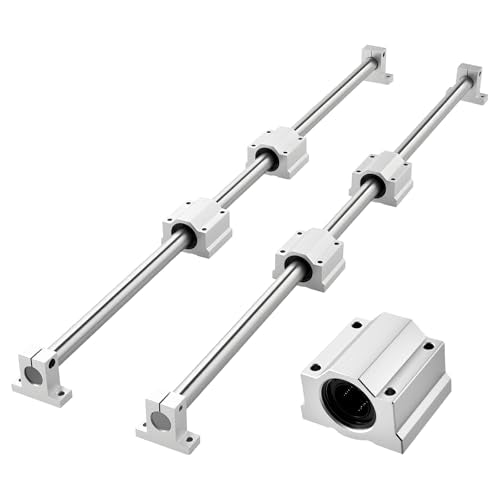 VEVOR Linear Rail Kit, SFC25, 2Pcs 1000 mm (39.4 inch) Linear Motion Guide Rails and 4Pcs Bearing Slide Blocks, for DIY Engraving Machine Lathe Milling Machine Slides, DIY Training Rocker Plate - size: SFC 25-1000mm