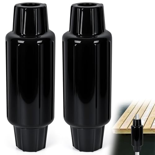 Dock Bumpers for Poles 2/4/6 Pack, Dock Post Bumpers 2" Diameter, Dock Bumpers for Docking Pole Bumpers for Post Slip-on Vertical Soft UV-Resistant Marine Grade Vinyl Black/White/Blue/Grey/Red/Purple - style: Black-2 Pack-Large