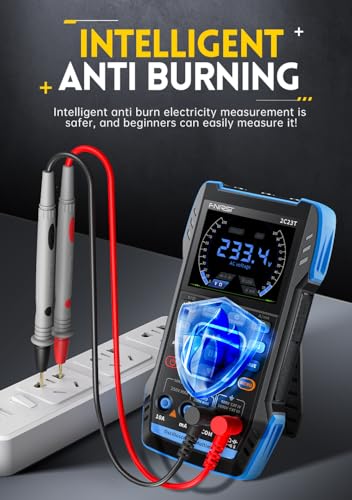 【FNRSI 2C23T Upgraded with Carrying CASE】 3 in1 Oscilloscope/Multimeter/DDS Signal Generator with 2 Channels, Automotive Oscilloscope 10MHz Bandwidth, 50MSa/s Sampling Rate, 10000 Counts, Voltage