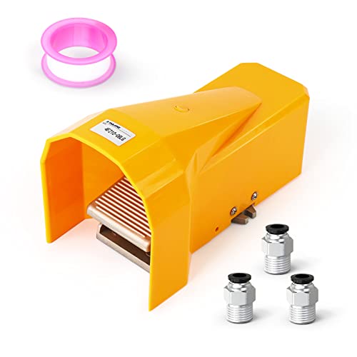 TAILONZ 1/4"NPT Pneumatic Foot Pedal Valve 5 Way 2 Position 4F210-08LG - size: 5 Way 2 Position(With Lock and Protective Shield)