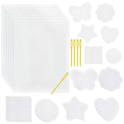 Pllieay 36Pcs Mesh Plastic Canvas Sheets Kit, Embroidery Tools for Craft - size: 36Pcs 6 count