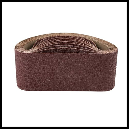 3 x 18 Inch Sanding Belts 40 Grit Aluminum Oxide Sanding Belt Sandpaper for Portable Belt Sander 10 Pcs Durable Material