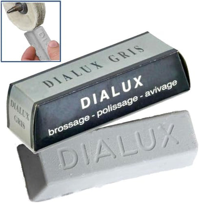 Premium Grey Rouge Polishing Compound Bar 120g – Final High-Gloss Finish for Stainless Steel, White Gold, Platinum & Sterling Silver – Made in France