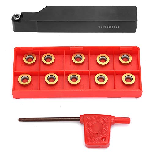 1Pc Srapr1616H10 Lathe Turning Tool Holder 10 Pieces Rpmt10T3Mo Inserts Blades with Key Insert Carbide Lathe Tools
