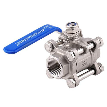 DERNORD Ball Valve 3/4 Inch NPT Threaded - Stainless Steel 304 Female 3 Piece Full Port - size: 3/4" NPT Female
