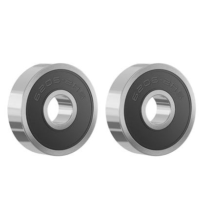 2 Pcs 6206-2RS Ball Bearings, Carbon Steel, 30x62x16mm - size: 6206-2RS 2Pcs