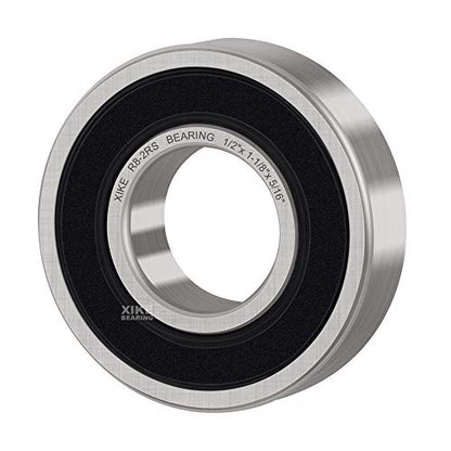 XIKE R8-2RS Sealed Deep Groove Ball Bearings, 6.35x12.7x4.763 mm, 10-Pack - size: R8-2RS - 6.35x12.7x4.763 mm