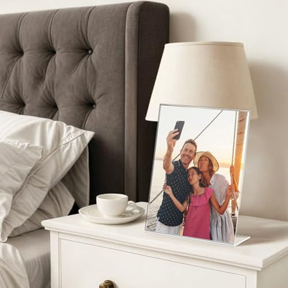 3 Pack Acrylic Sign Holder 8.5x11 Inches, L-Shape Flyer Holder Stand