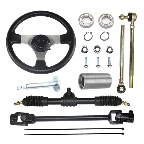 PRO BAT 300mm/11.8'' Steering Wheel & 420mm/16.5'' Gear Rack Pinion - size: 11.8‘’ Steering Wheel 16.5'' Gear Rack Pinion Kit