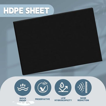Sasylvia 1 Pcs 1/2" X 36'' X 48'' Black Hdpe Plastic Sheet - color: Black, size: 1/2" X 36'' X 48'