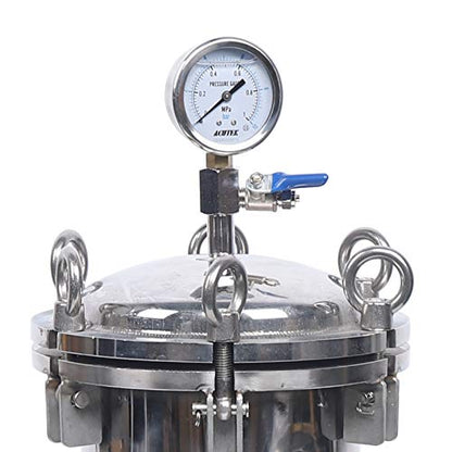 LOYALHEARTDY 150 Psi Bag Filter Housing Stainless Steel Mesh Basket 0.13㎡ Filter Area Heavy Duty Bag Filter Import/Export DN25 Inner Wire Multi-Purpose Filtering Equipment