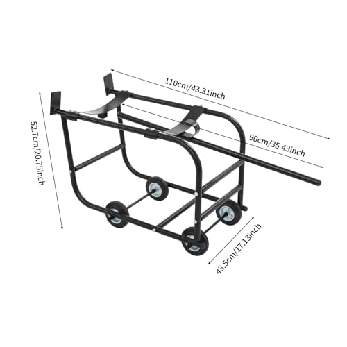 Drum Cradle with Wheels,660lbs Load Drum Dolly,55gal Movable Drum Rack - color: Black