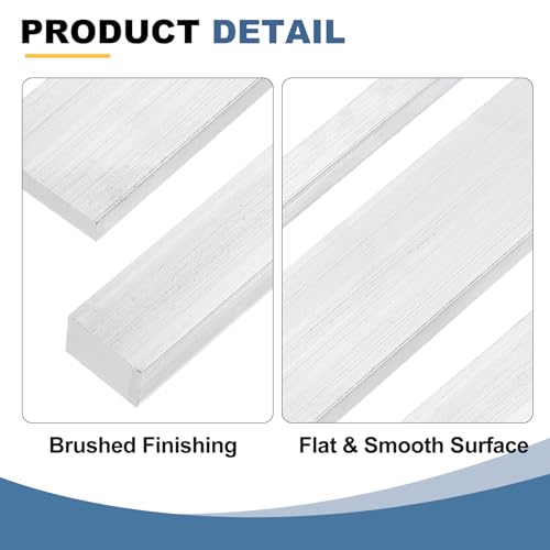 MECCANIXITY Square Aluminum Flat Bar, 1/2" Thick 19/32" Width 8" Length 6061 Aluminum Flat Plate, 12 x 15 x 203mm T6511 Solid New Mill Stock for Industrial - size: 1/2" T x 19/32" W x 8" L